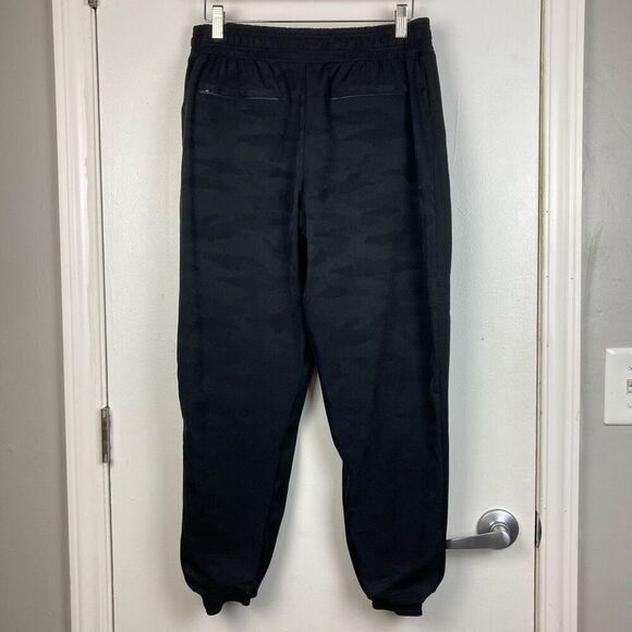 Athleta Black Camouflage Brooklyn Lined Camo Jogger Sweat Pants Athleisure sz 8 - Picture 5 of 11